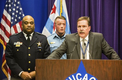 Auf einer Pressekonferenz beschuldigte die Polizei von Chicago die vier jungen Menschen des Hassverbrechens. Foto: AP
