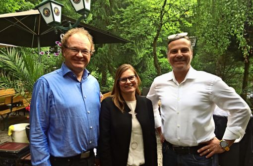 Michael Conz, Charlotta Eskilsson und Thilo Scholpp (von links) bewerben sich um den Posten des Bezirksvorstehers im Stuttgarter Osten. Foto:  