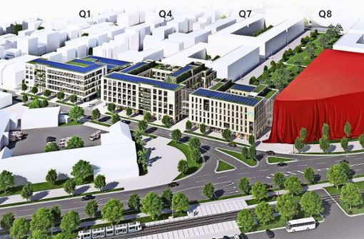 Die Münchner Dibag baut momentan drei Verwaltungsgebäude an der Daimlerstraße. Das mittlere sowie das rechte Gebäude hat die Volksbank  Stuttgart gekauft. Foto: Dibag Industriebau AG