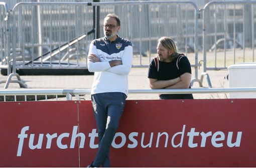 Beim VfB gibt man sich recht entspannt vor dem Liga-Endspurt. Foto: imago images/