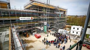 Großprojekt: die Neue Mitte in Remseck. Hier ein Blick auf das künftige Rathaus. Foto: factum/Granville