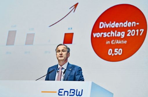 Der EnBW-Vorstandsvorsitzende Frank Mastiaux findet bei den Aktionären in Karlsruhe vorwiegend  Anerkennung. Foto: dpa