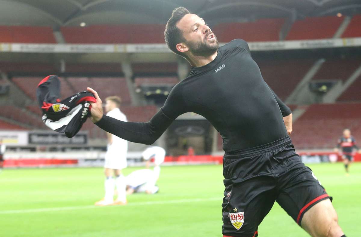 Gonzalo Castro beim letzten Pflichtspielsieg des VfB Stuttgart gegen den Hamburger SV.