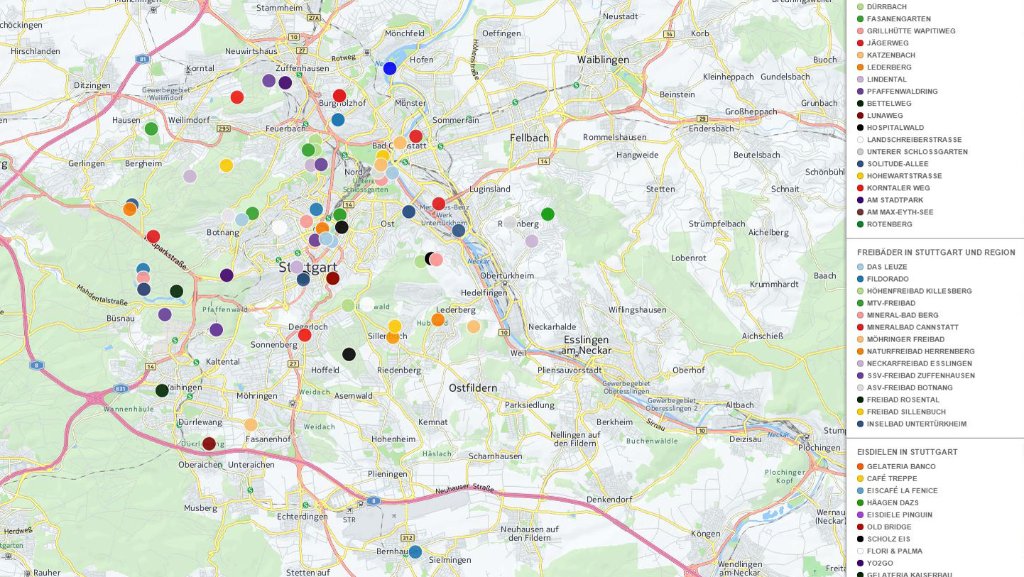 Interaktive Stuttgart-Karte: Alle Stuttgart-Highlights auf einen Blick