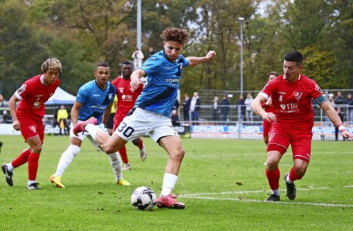 Mann mit Torriecher: Nesreddine Kenniche hat in der Oberliga für Bissingen schon 15-mal getroffen. Foto: Pressefoto Baumann/Alexander Keppler