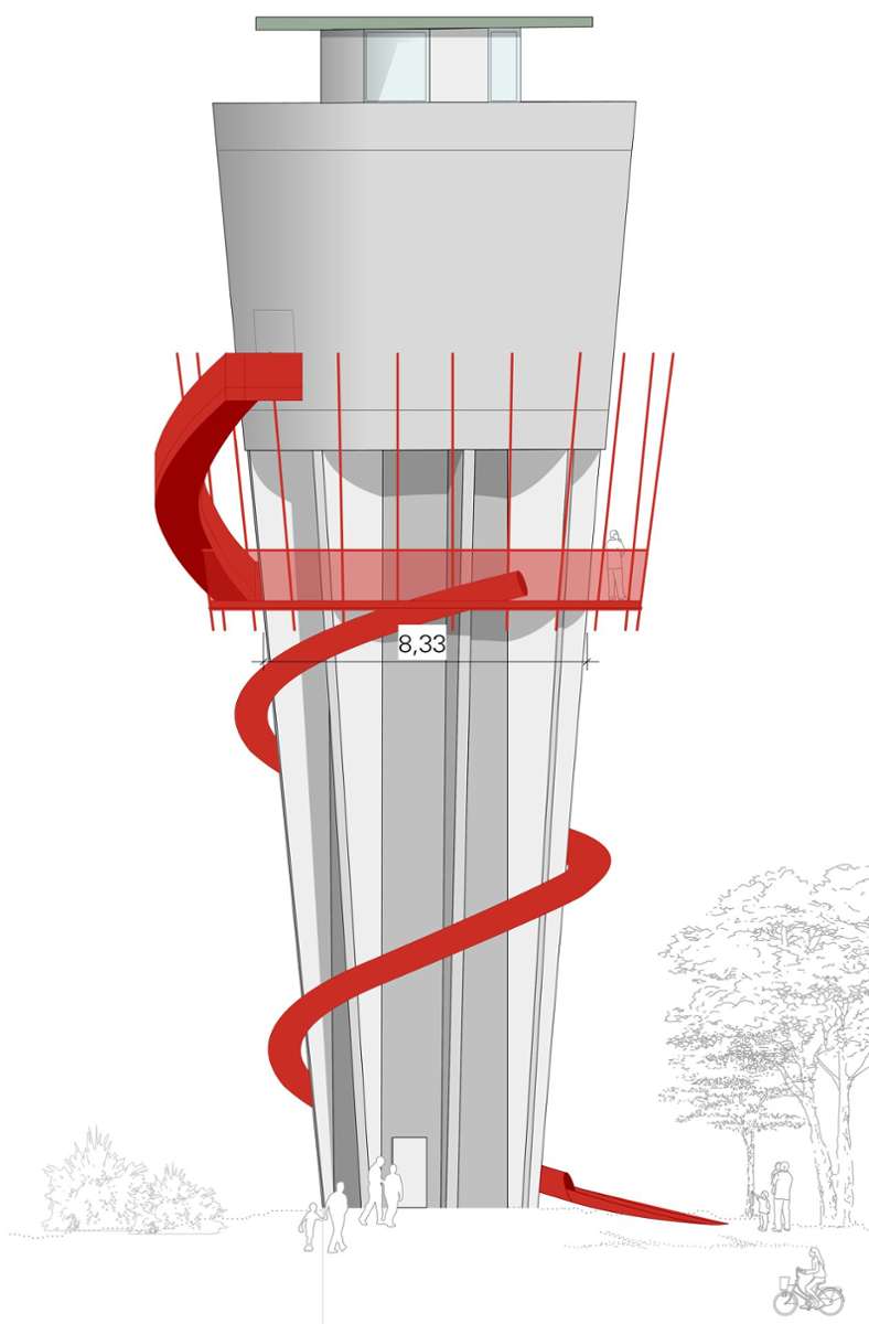 Ein einfacher Wasserturm könnte zum Aussichtsturm werden.