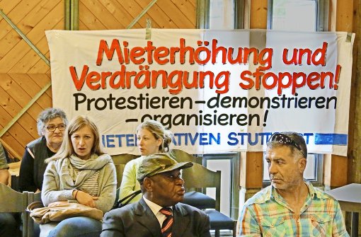 Die Bewohner protestieren gegen die Abrisspläne der Keltersiedlung.. Foto: Bernd Zeyer