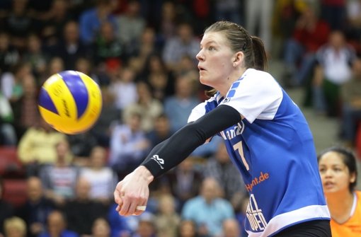 Die Volleyballerin Renáta Sándor ist die punktbeste Angreiferin der Bundesliga Foto: Baumann