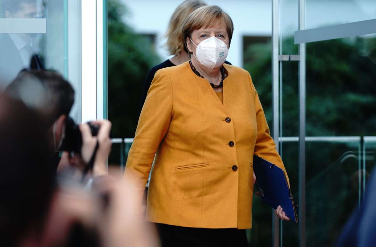 Bundeskanzlerin Angela Merkel am Montag in Berlin. Foto: AFP/KAY NIETFELD