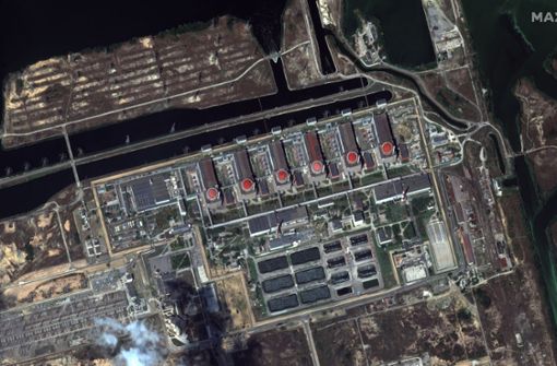 Das Satellitenbild zeigt das Kernkraftwerk Saporischschja. Foto: dpa