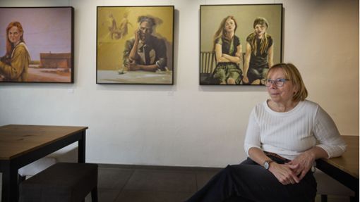 Margot Kupferschmidt malt gerne Menschen  – und  was sie in ihnen sieht. Foto: Gottfried Stoppel