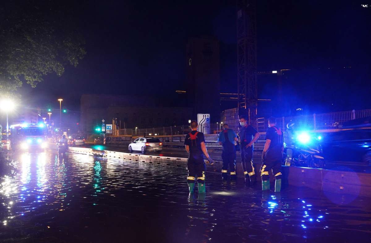 In Stuttgart kam es zu Überschwemmungen.