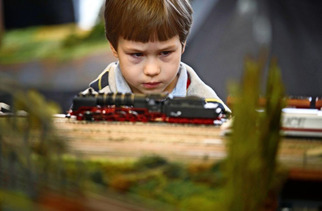 Die  Eisenbahn fasziniert – vor allem kleine und große Männer. Foto: Gottfried Stoppel