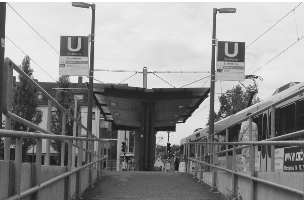 Einer der wichtigsten Orte in Stammheim: Die Stadtbahn-Endhaltestelle