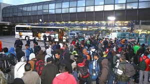 Am Mannheimer Bahnhof sollen ab Dienstag etwa 1400 Flüchtlinge täglich ankommen. (Archivbild) Foto: dpa