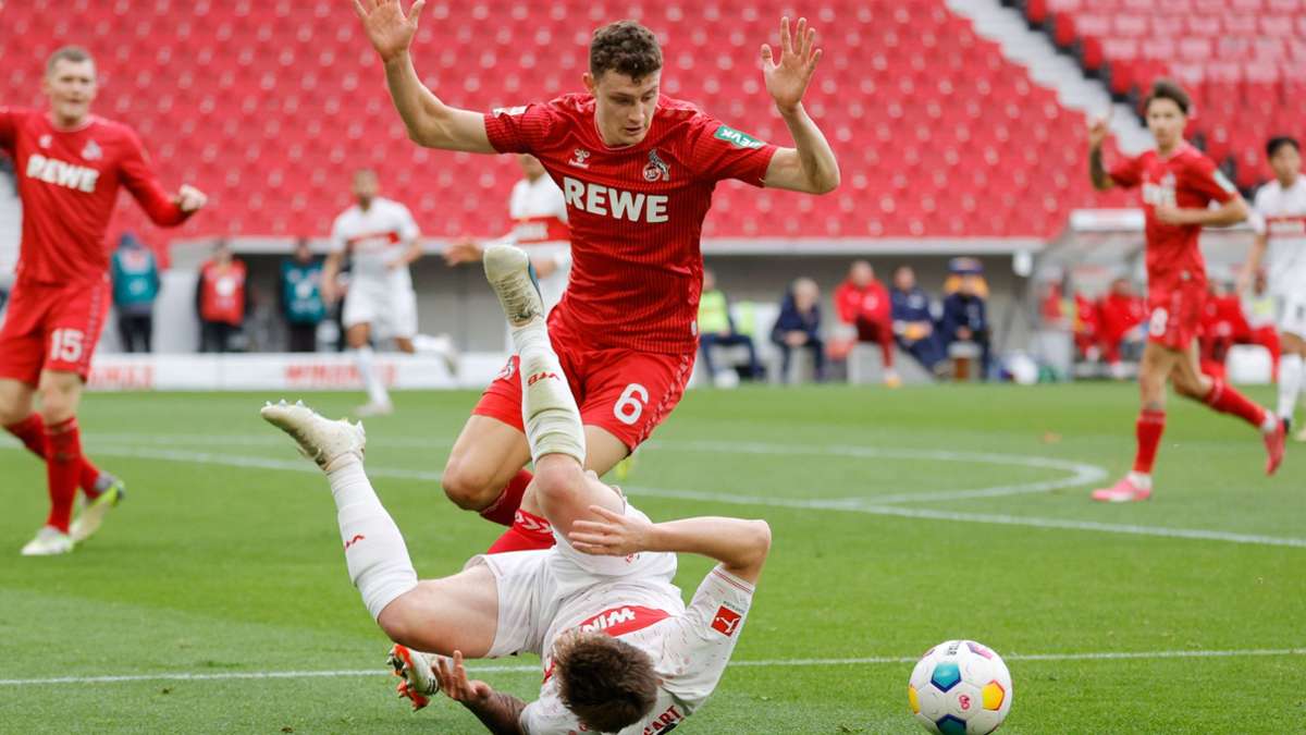 Angelo Stiller (vorne) und der VfB Stuttgart sind gegen den 1. FC Köln ein wenig aus dem Tritt geraten.