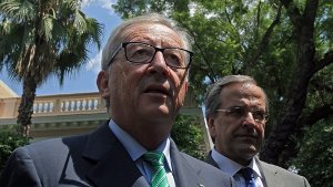 Jean-Claude Juncker auf Besuch in Athen Foto: dpa