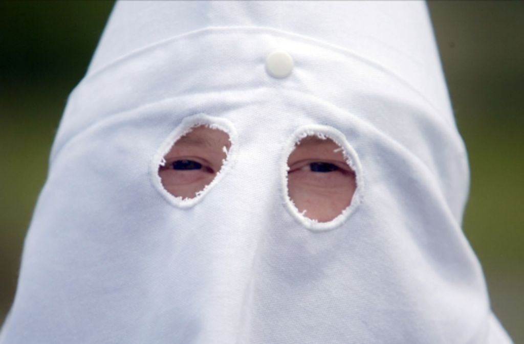Mitglied des Ku-Klux-Klans in den USA.  Foto: AP