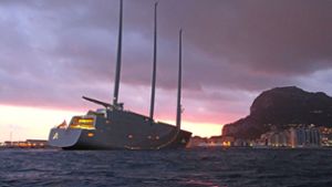 Die „Sailing Yacht A“ hat den Hafen von Gibraltar verlassen. Foto: TheYachtPhoto.com