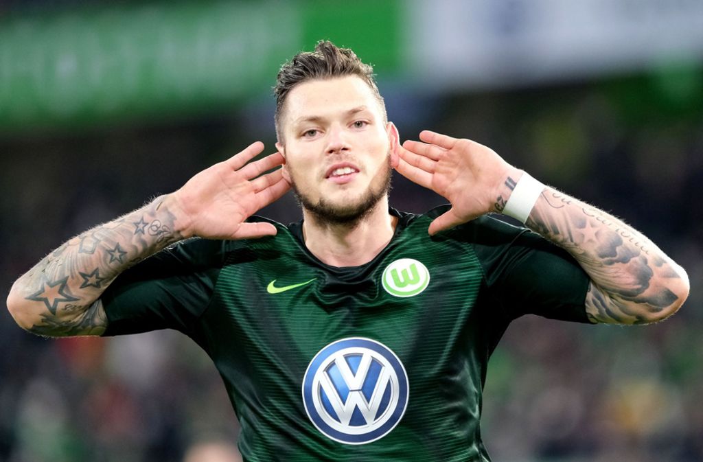 Daniel Ginczek hat in den jüngsten drei Partien des VfL Wolfsburg stets ein Tor erzielt. Foto: dpa