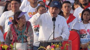 Daniel Ortega bei einer Kundgebung. Foto: AFP