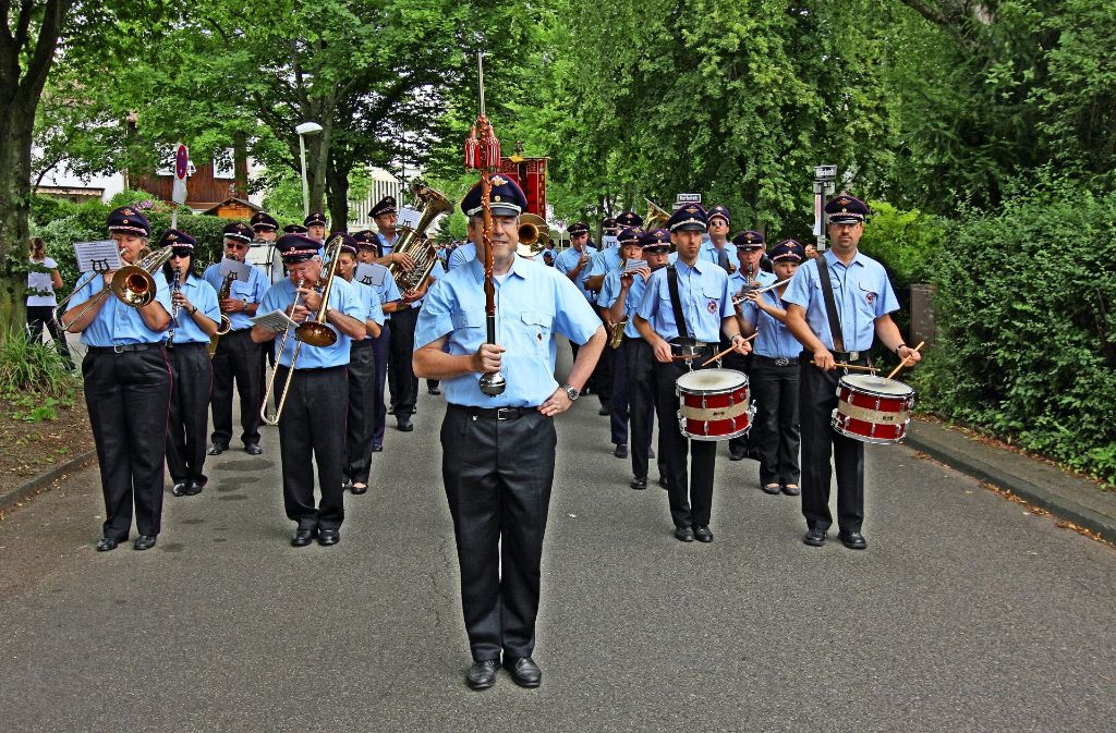 Der Musikzug der Freiwilligen Feuerwehr in Stuttgart-Wangen hat im vergangenen Jahr 23 Auftritte bestritten. Foto: privat