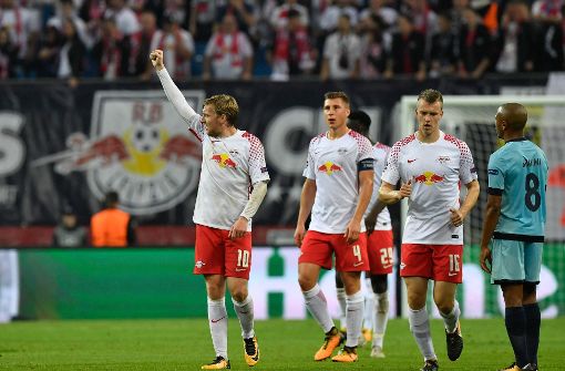 Der RB Leipzig hat den ersten Sieg in der Champions League geschafft. Foto: AFP