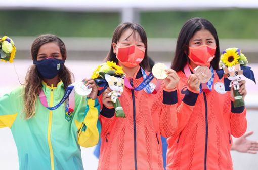 Momiji Nishiya gilt als drittjüngste Olympiasiegerin der Geschichte – die jüngsten Gewinner finden Sie in der Bildergalerie. Foto: imago images/AFLOSPORT/Naoki Morita