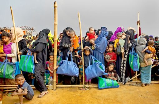 Flüchtlinge nahe der Stadt Cox’s Bazar:  Dort Foto: AP