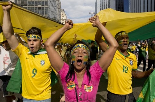 In ganz Brasilien gingen Menschen auf die Straße, um gegen Korruption zu demonstrieren. Foto: AP