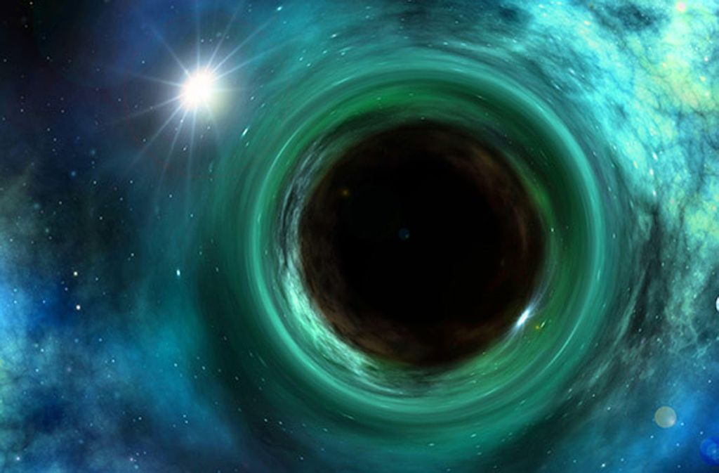 Computeranimation eines Schwarzen Lochs. Foto: dpa