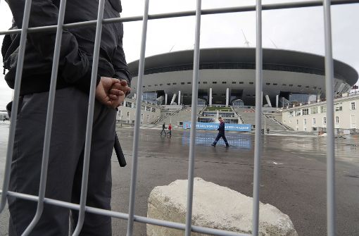 In der Zenit-Arena soll das Halbfinale der Fußball-Weltmeisterschaft 2018 in Russland ausgetragen werden. Foto: AP