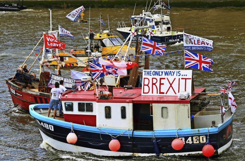 Die Kampagne der Brexit-Befürworter war sehr kreativ. Sogar auf der Themse warben sie für ihr Ziel.