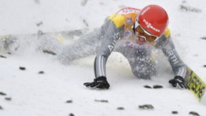 Richard Freitag stürzte am Donnerstag in Innsbruck. Foto: AP
