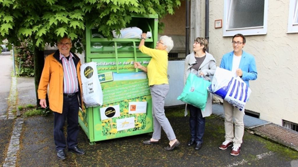 Zuffenhausen: „Ökumenischer Container“ für Altkleider aufgestellt