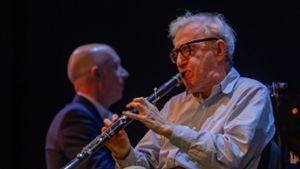 Woody Allen an der Klarinette 2023 beim  Barcelona Jazz Festival. Foto: Kike Rincón/EUROPA PRESS/dpa