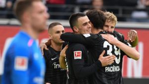 Jubel bei Ex-VfB-Spieler Filip Kostic und Eintracht Frankfurt Foto: dpa