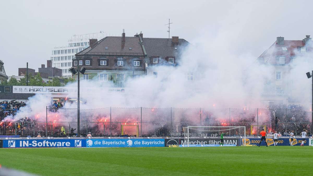 3. Fußball-Liga: Ausschreitungen beim Spiel SV Waldhof Mannheim gegen TSV 1860 München