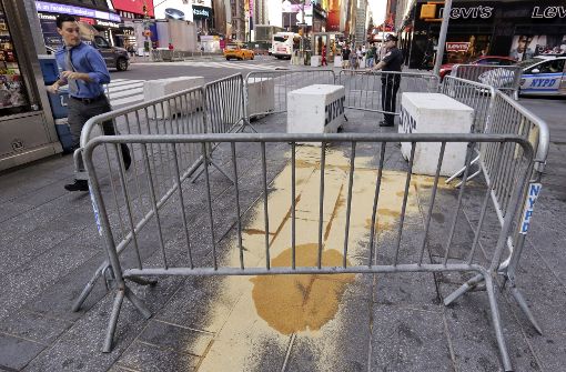 Am Times Square in New York ereignete sich die Amokfahrt. Foto: AP