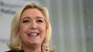 Rechtspopulistin Marine Le Pen ist mit dem Wahlausgang hochzufrieden. Foto: AFP/DENIS CHARLET