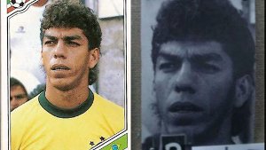 Beim NDR-Tatort ist kurzerhand ein Panini-Bild aus dem Jahr 1986 zweckentfremdet worden. Der brasilianische Fußball-Star Carlos Mozer muss als gesuchter Verbrecher herhalten. Foto: twitter.com/Gertz68