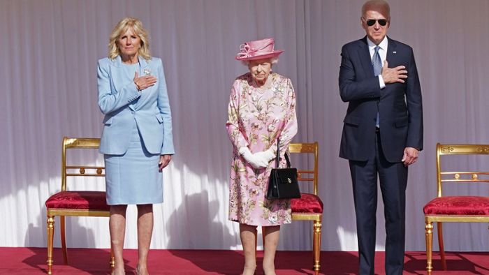 Queen Elizabeth II. empfängt Joe Biden und First Lady Jill
