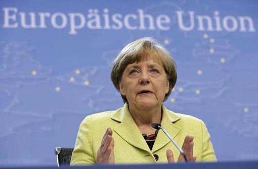 Auch Kanzlerin Merkel hofft auf eine endgültige Lösung der Schuldenkrise bis zum Mittwochabend. Foto: dpa
