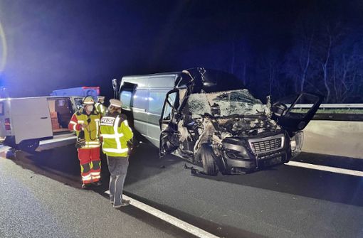 Auf der A8 bei Rutesheim ist es zu einem schweren Unfall gekommen. Foto: 7aktuell.de/Alexander Hald