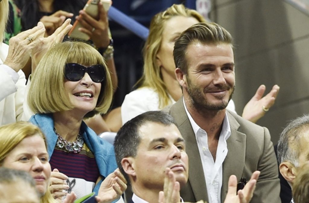 Vogue-Chefin Anna Wintour und Ex-Fußballstar David Beckham