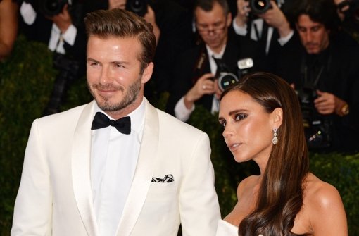 David Beckham mit seiner Frau Victoria 2014 bei der Anna Wintour Costume Center Gala im New Yorker Metropolitan Museum of Art.  Foto: dpa