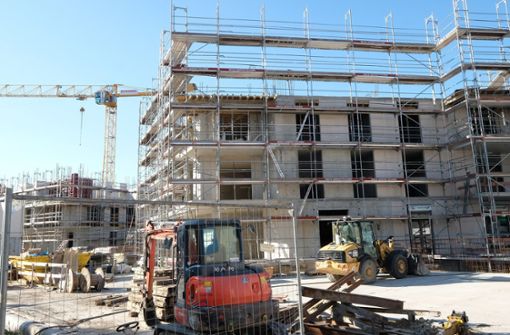 Wohnungsbau: Die Aufträge für Bauunternehmen sind fast um zehn Prozent zurückgegangen. Foto: dpa/Bernd Weißbrod