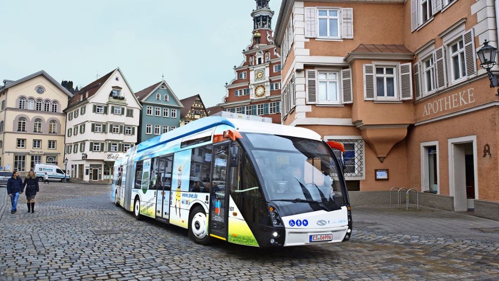 Busverkehr Esslingen: Stadt will ihr Oberleitungsnetz ausbauen