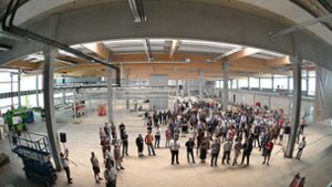Das Richtfest in der neuen Fabrikhalle in Marbach ist kürzlich gefeiert worden. Foto: Werner Kuhnle