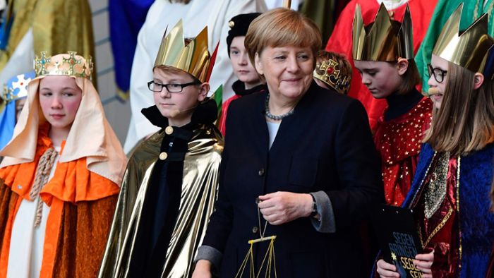 Merkel empfängt Sternsinger in Berlin